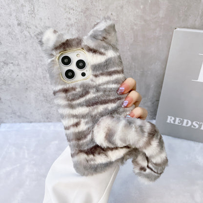 Cute Tabby Cat With Fluffy Tail Phone Case