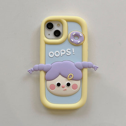 Cute Donut Purple Pigtail Girl Phone Case