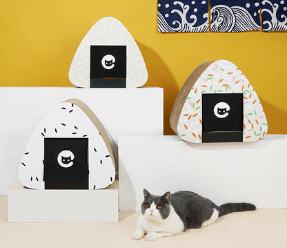 Japanese Style Onigiri Cat Scratcher Cat House