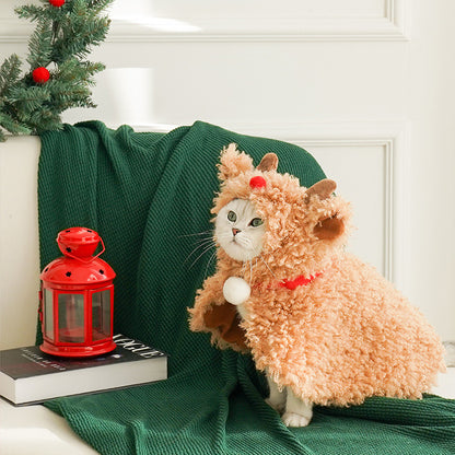 Christmas Elk Cat Cape