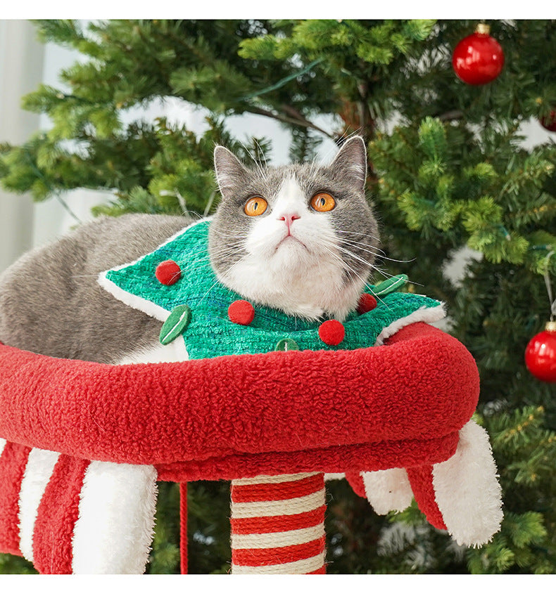 Christmas Elk Cat Cape & Mistletoe Cat Collar Set